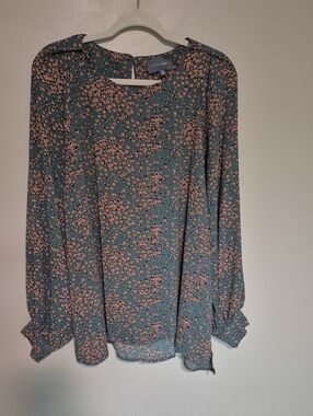 Hudson Gray Teal Floral Top